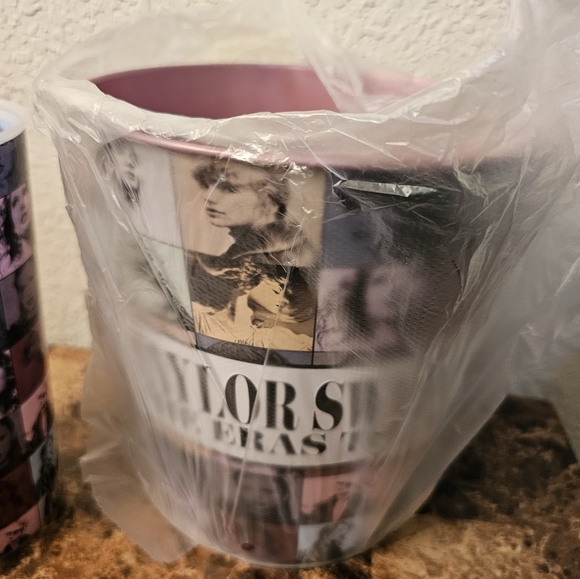 New Taylor Swift The Eras Tour Movie Pink Tin Popcorn Bucket and Large Cup AMC - Picture 5 of 5